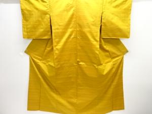 横段織り出し米沢紬単衣着物・道行コートアンサンブル